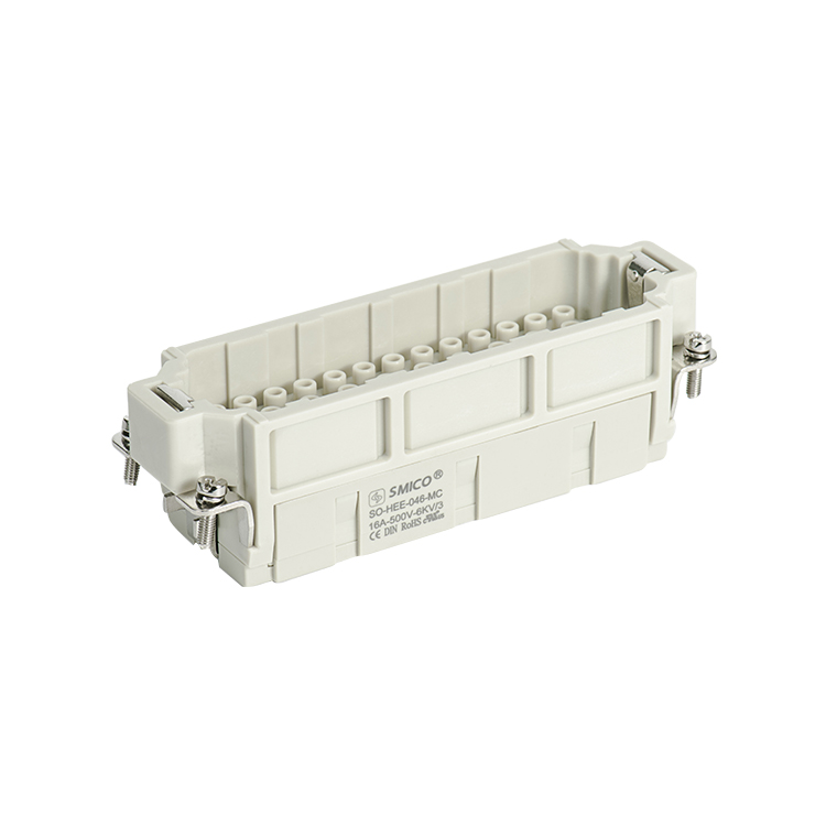 46pin Male Heavy Duty Rectangular Connector For Plastic Injection Machine Crimp Terminal