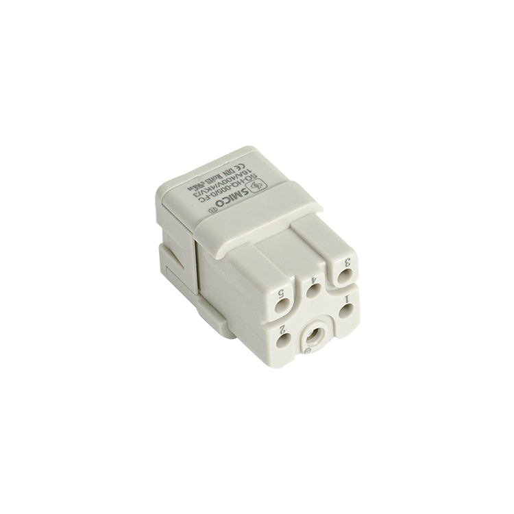 Compact Female Multipole Connectors 230V 400V 16A Crimp Terminal