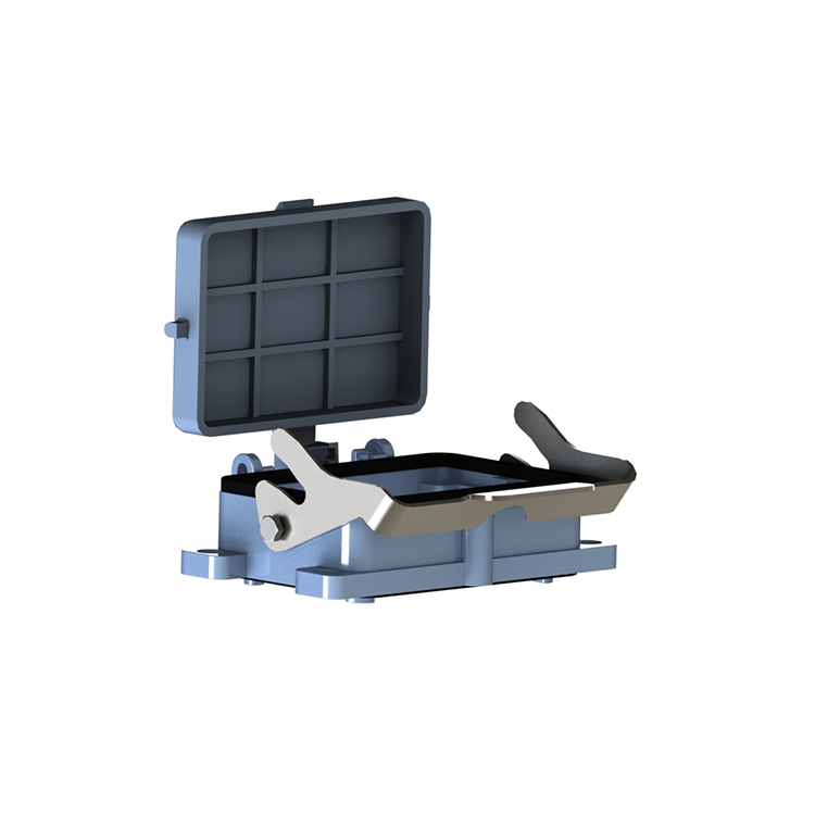 Single locking lever.Bulkhead mounted housing